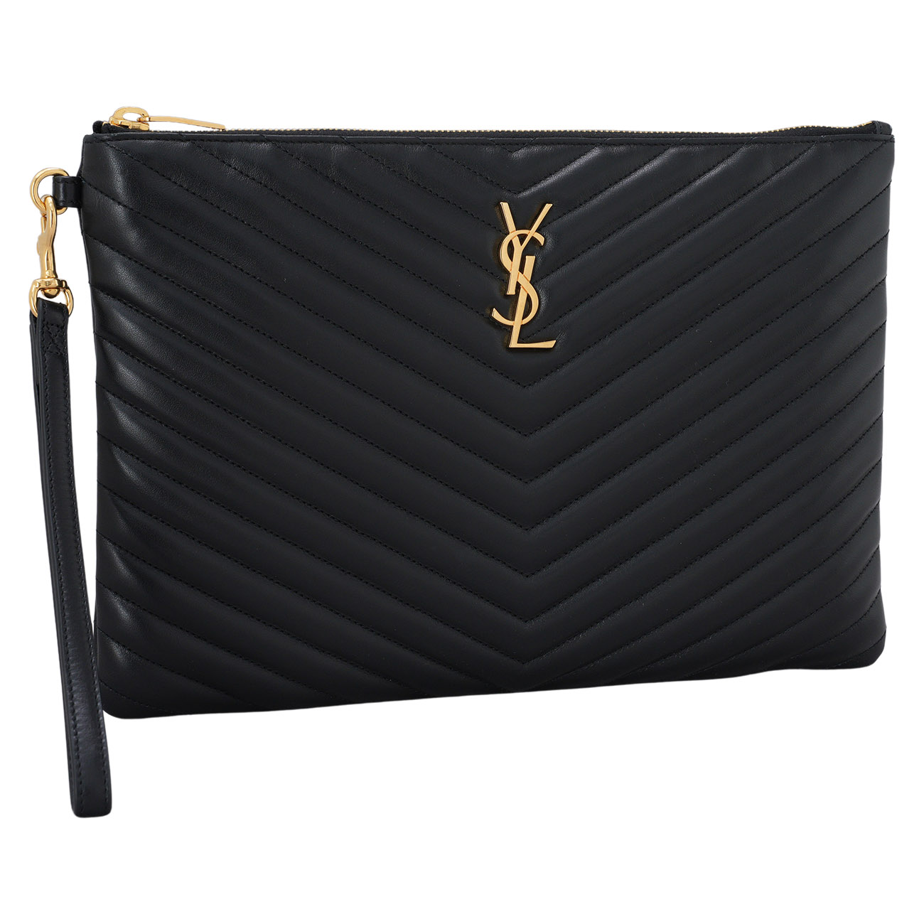 YVES SAINT LAURENT(USED)생로랑 559193 모노그램 쉐브론 클러치